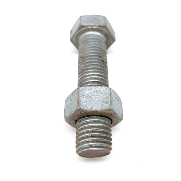 A394 Grade 2/5/8 Carbon Steel Varmgalvaniseret Hex Power Bolt